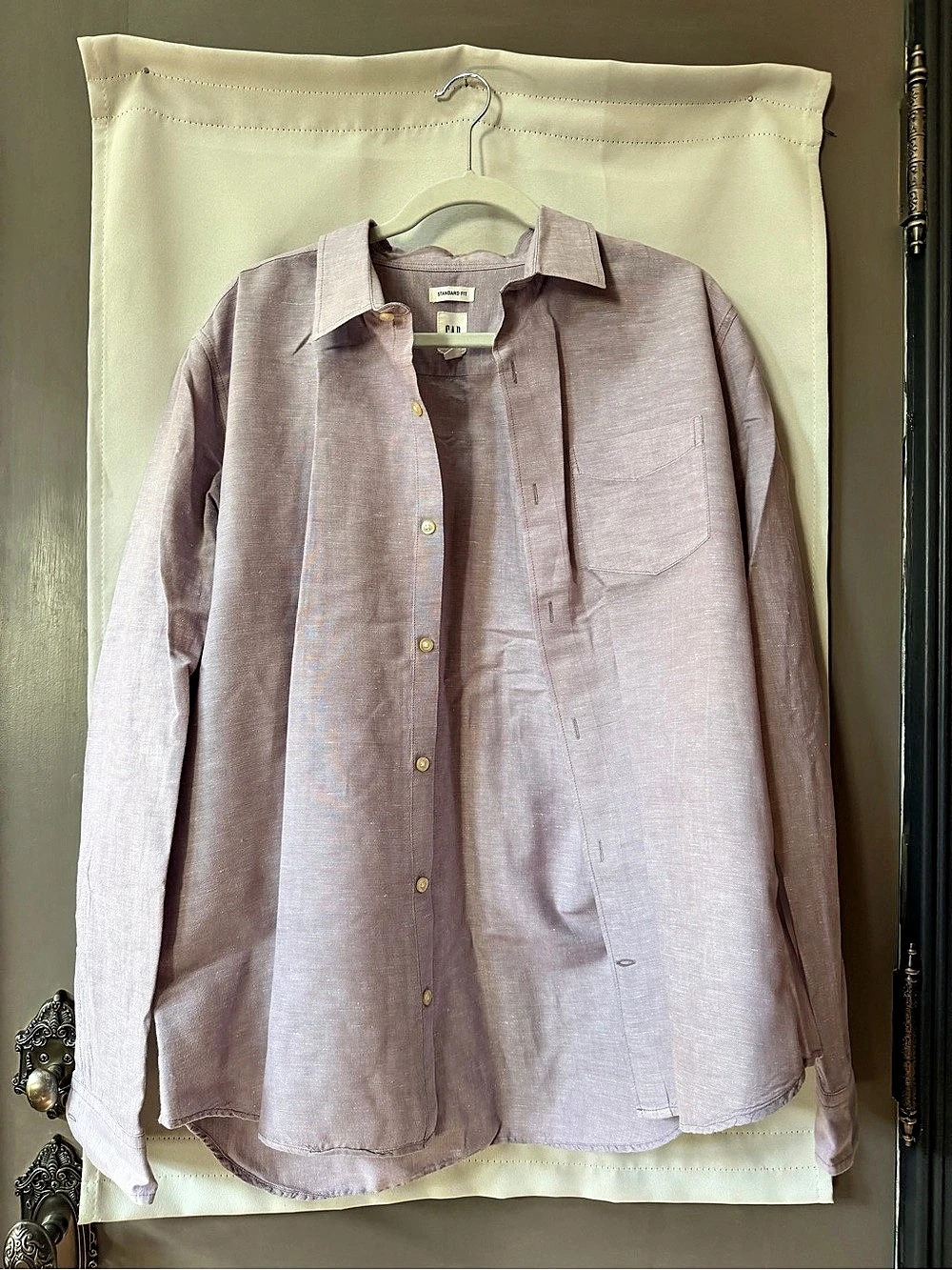 Gap Standard Fit Long Sleeve Button-Down Lilac